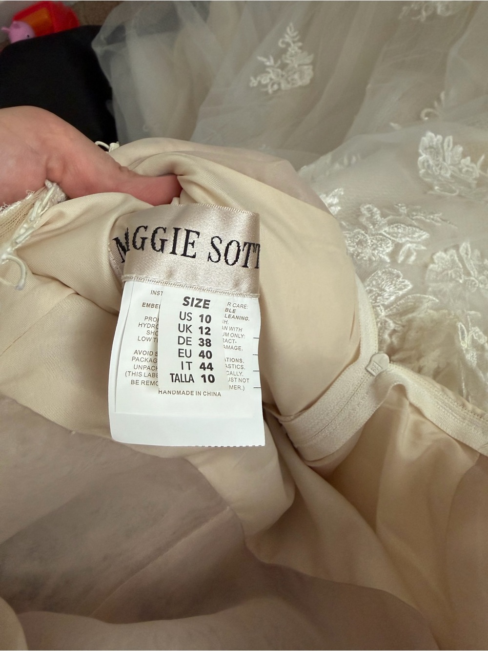Maggie Sottero Ivory Lace Off-Shoulder Ball Gown - Picture 9 of 9